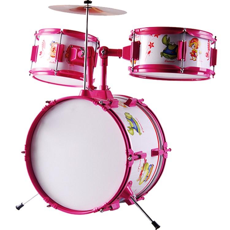 3 Pcs  Drum Sets for Pink Color Children